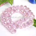 Pink Roundelle Kristall Perlen, Schmuck Glasperlen
